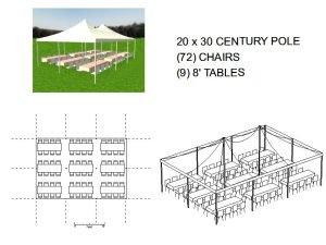 20X30 POLE 8 TABLE Tent Layout