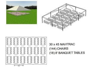 30X45 8 Tent Layout