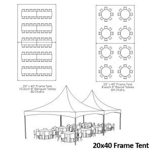 Tent 20x40 Frame Layout Tables Tent Layout