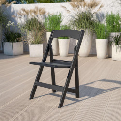 Hercules Folding Chair Resin 800LB Weight Capacity Event Chair 20 3 Black Garden Resin Chair