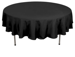 Round Tablecloth 90in (Black)