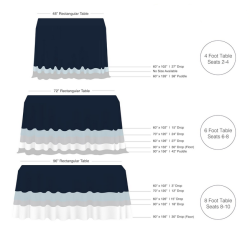 rect20chart 1763483464 Rectangular Tablecloth 90x132 (White)