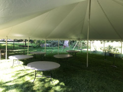 40 wide pole tent interior 1770234706 40x40 Pole Tent