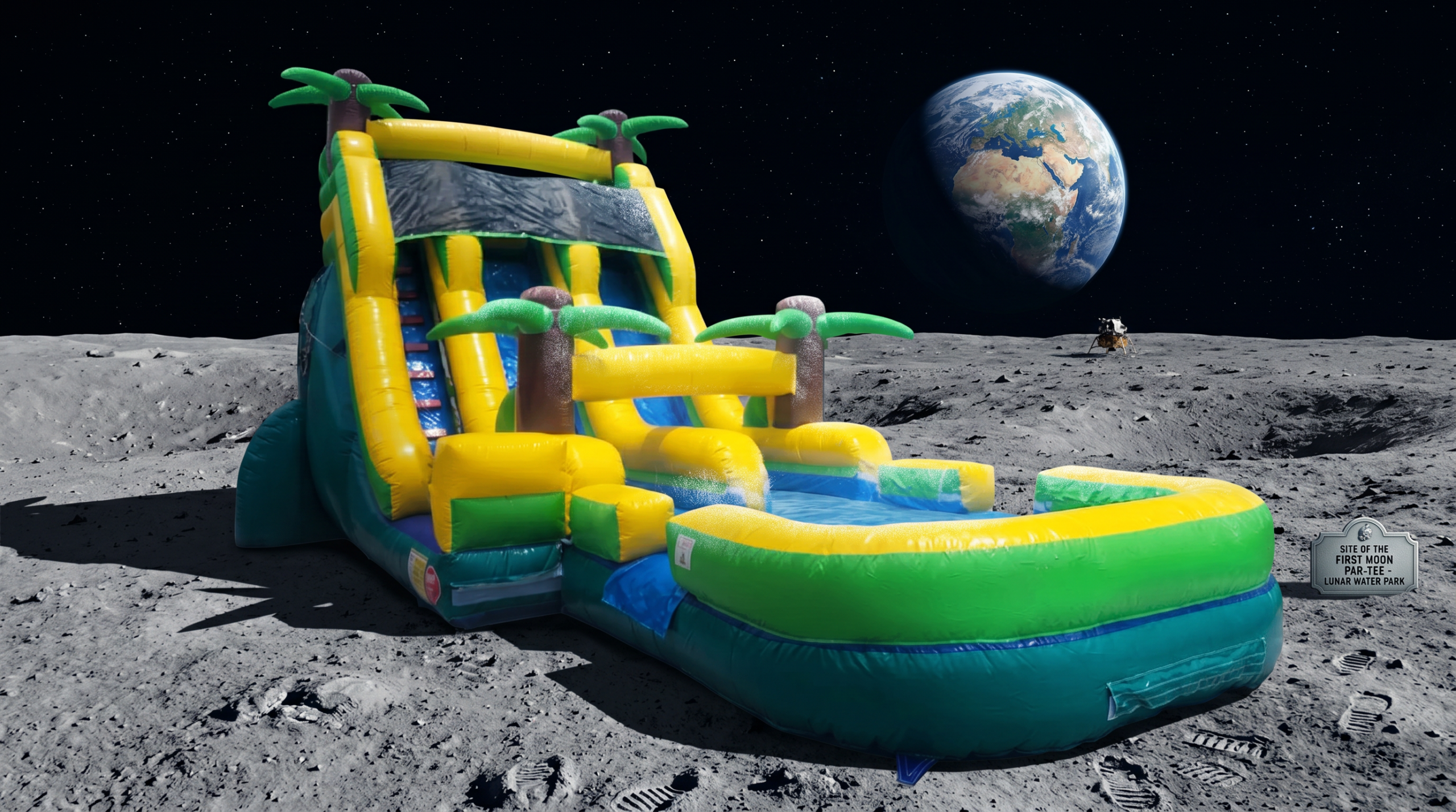 4th of july water slides